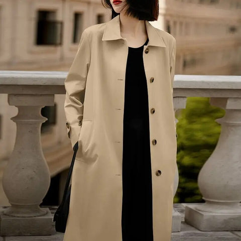 Frieda | Classic & Sleek Midi Trench Coat