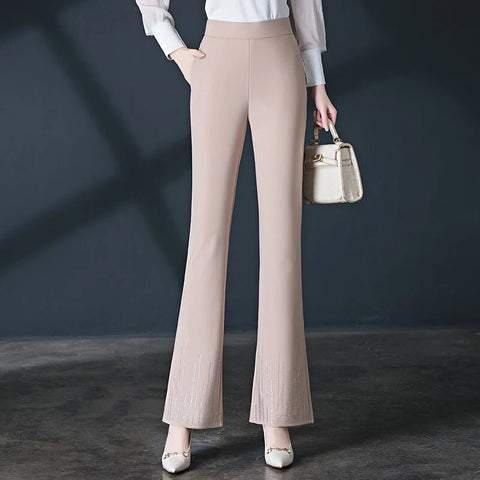 Victoria | Elegant & Sparkling High Waist Loose Pants