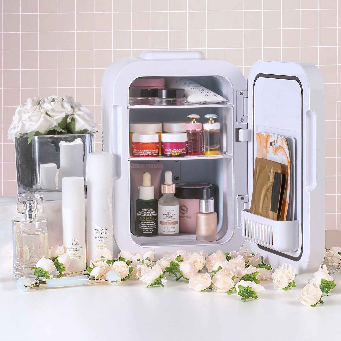 Beauty Chill | Mini Mirror Makeup Fridge