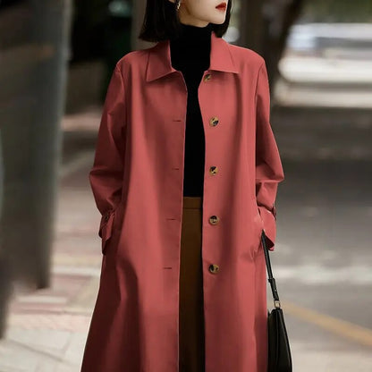 Frieda | Classic & Sleek Midi Trench Coat