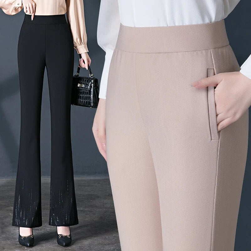 Victoria | Elegant & Sparkling High Waist Loose Pants