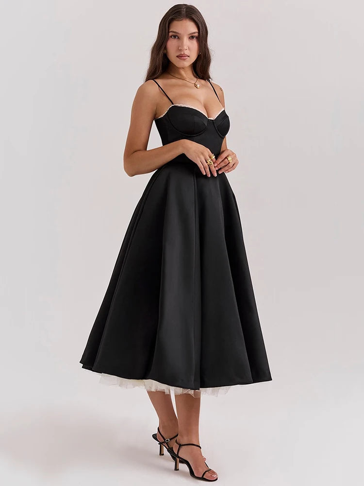 Elena | Chic Spaghetti Strap Cocktail Dress