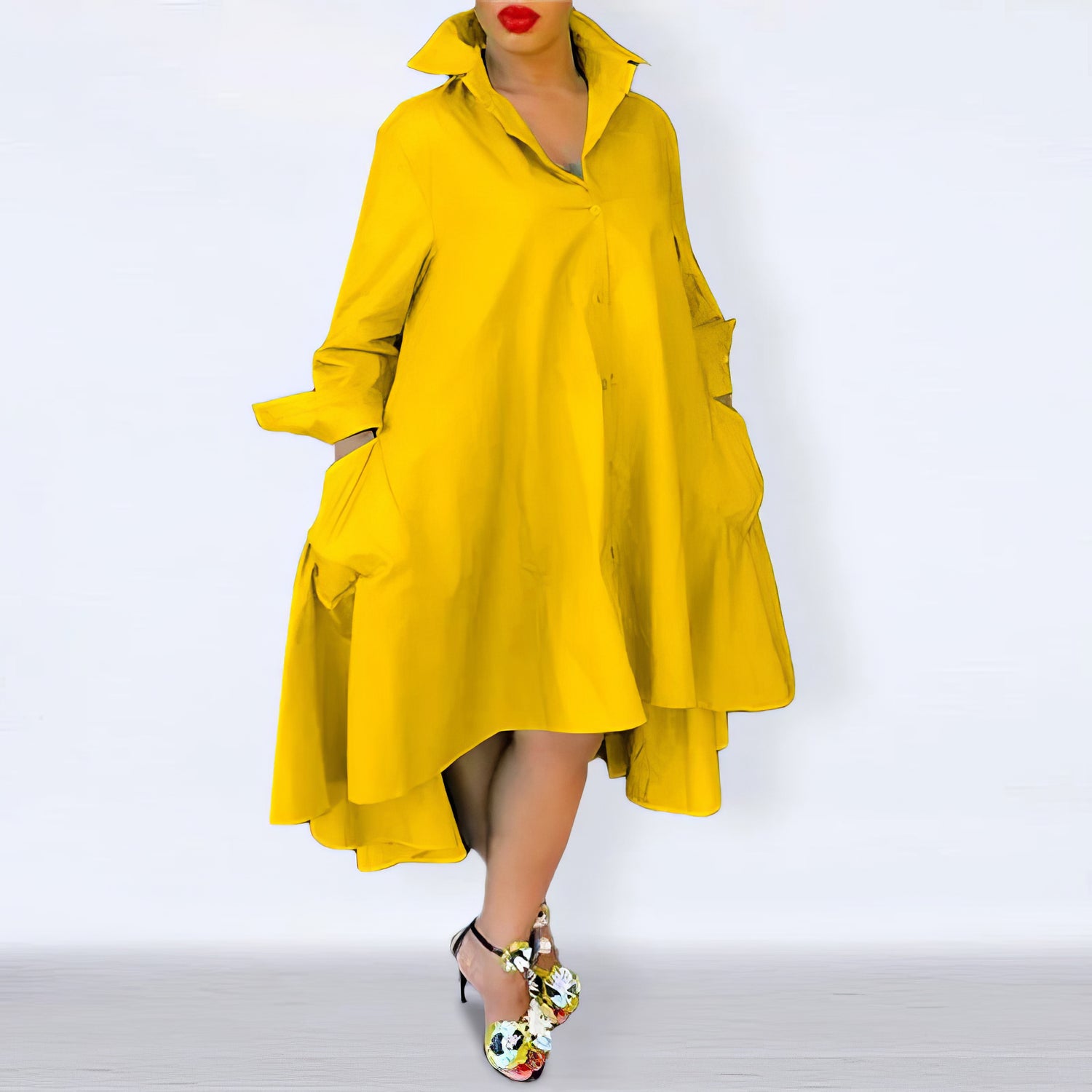 Maria | Chic & Versatile Party Long Shirt Dress