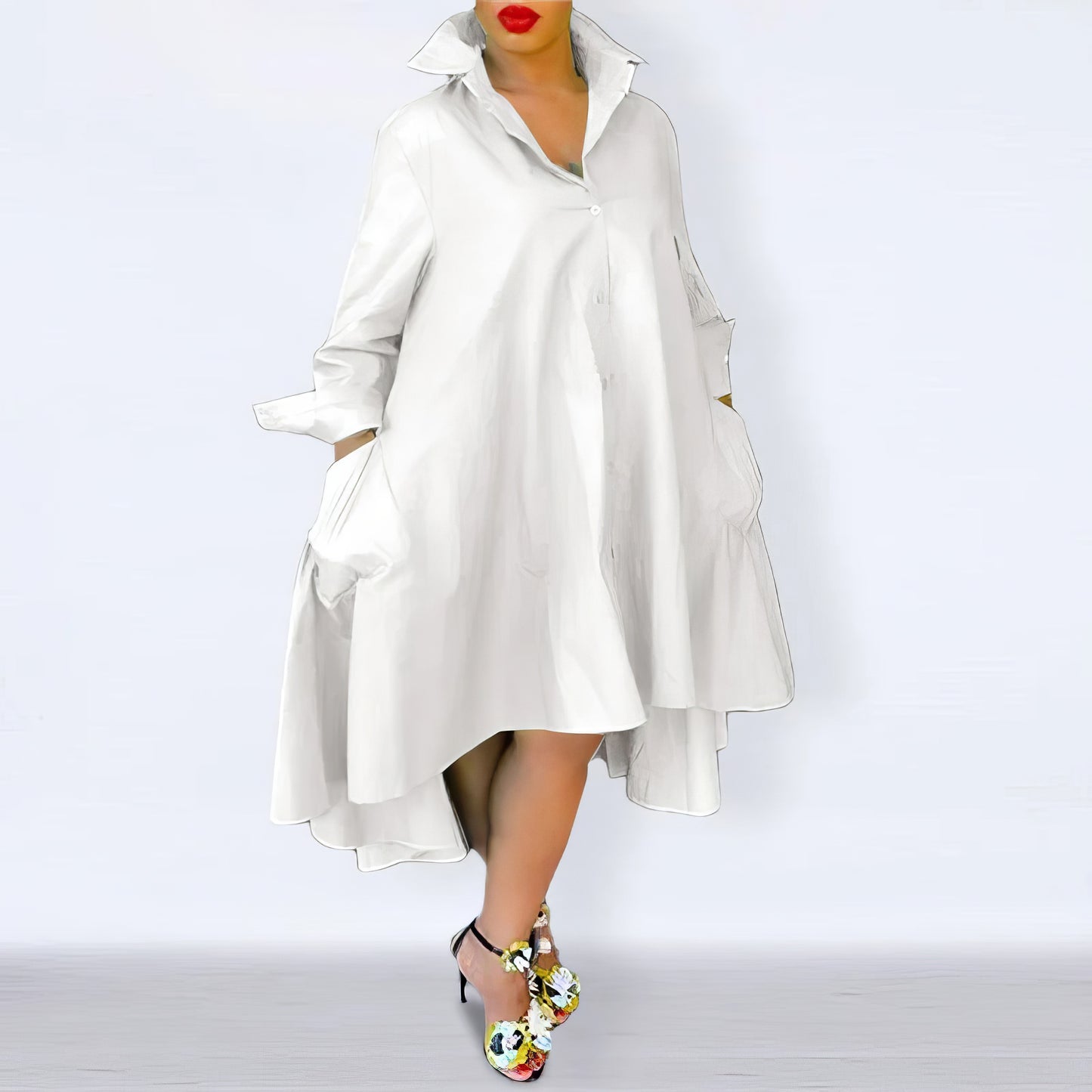 Maria | Chic & Versatile Party Long Shirt Dress