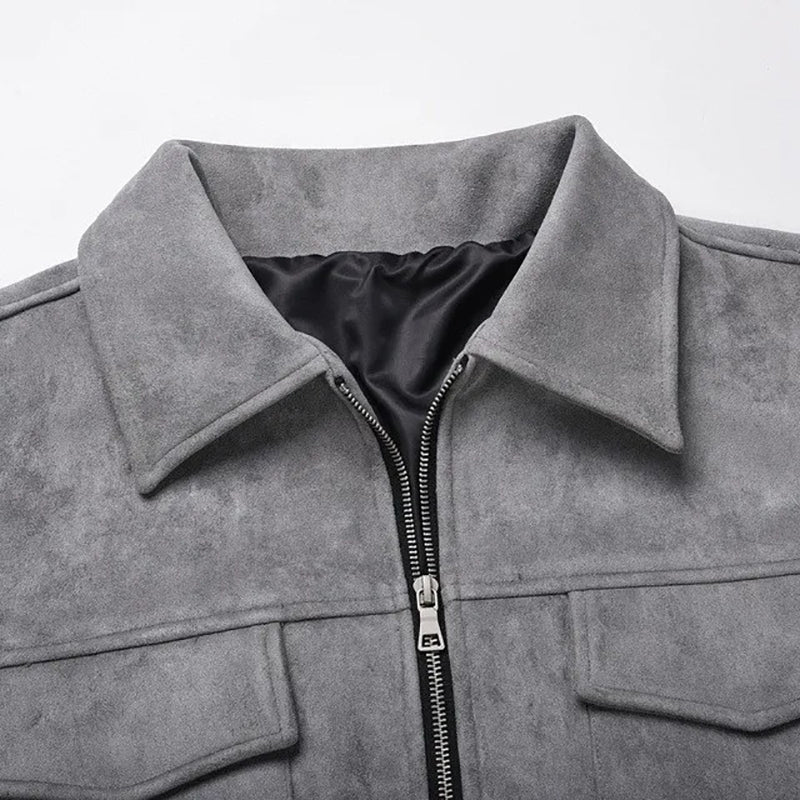 Jackson | Elegant & Laid-back Suede Crock Jacket