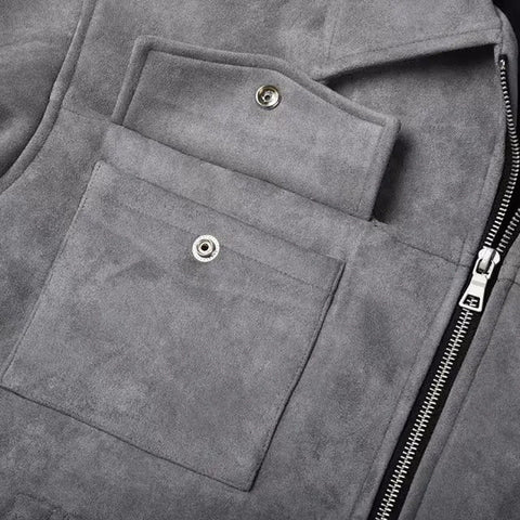 Jackson | Elegant & Laid-back Suede Crock Jacket