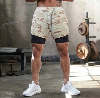 Jake | Athletic & Durable Camo 2-In-1 Running Shorts