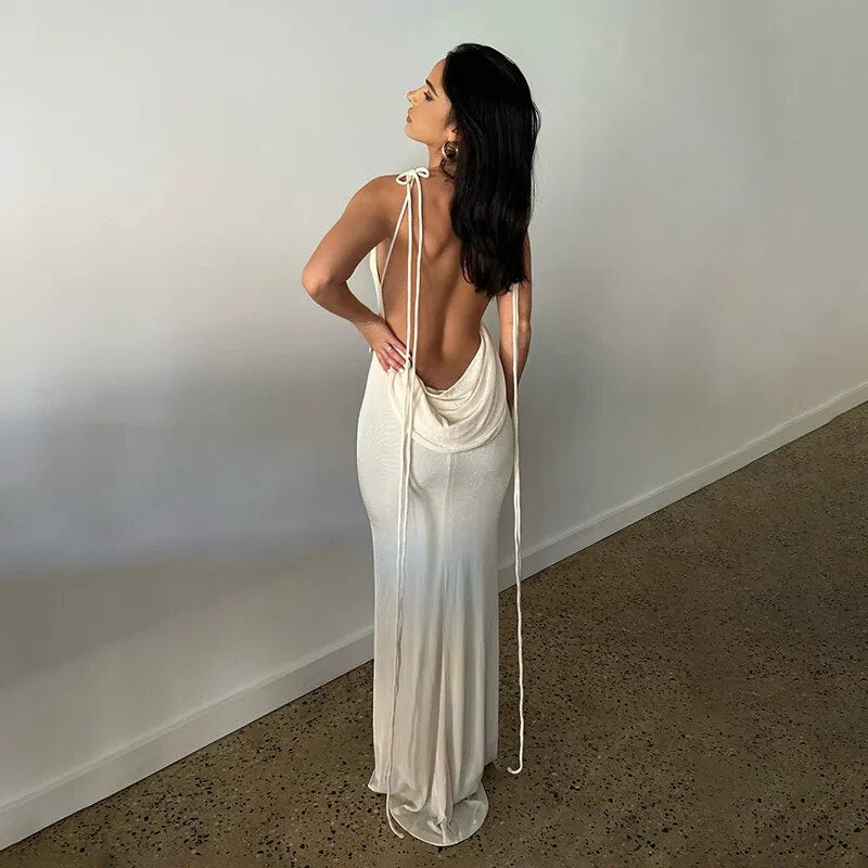 Mia | Alluring and Elegant Backless Maxi Dress