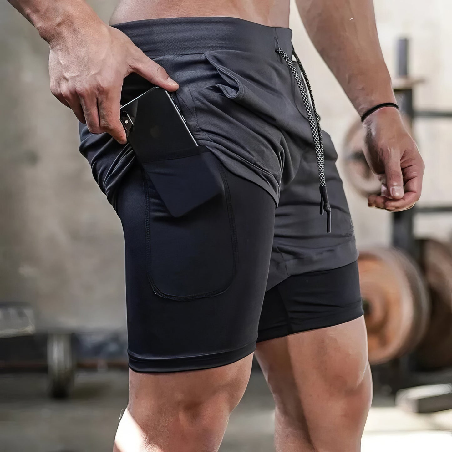 Jake | Athletic & Durable Camo 2-In-1 Running Shorts