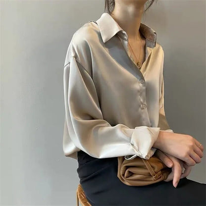 Selena | Classic and Elegant Satin Blouse