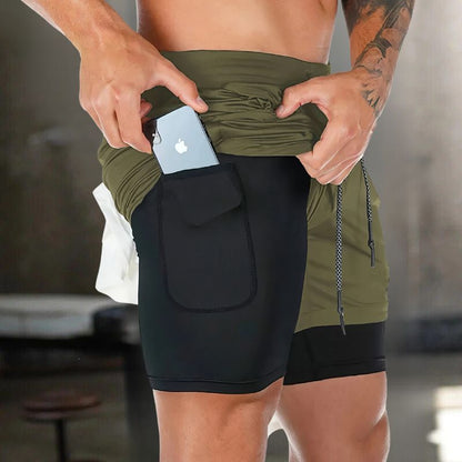 Jake | Athletic & Durable Camo 2-In-1 Running Shorts