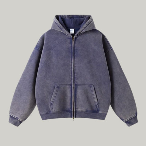 Aubrey | Cozy and Charming Vintage Zip Up Hoodie