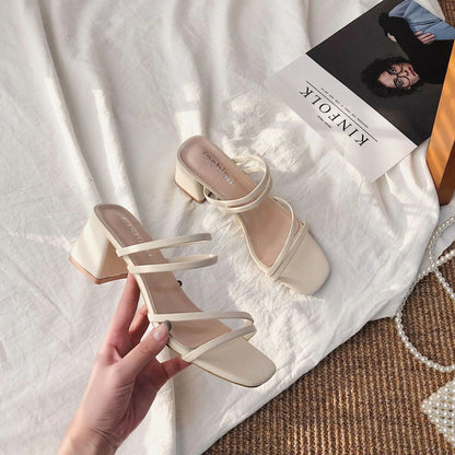 Lucy | Stylish & Elegant Square-Heeled Sandals