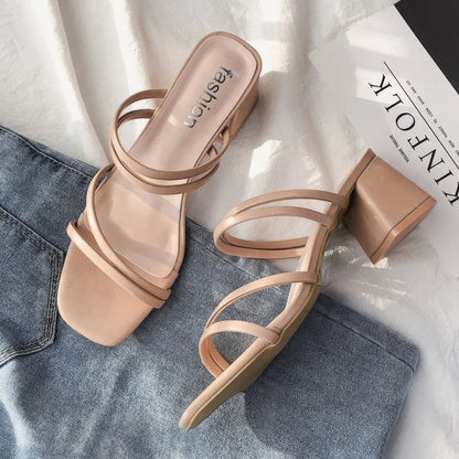 Lucy | Stylish & Elegant Square-Heeled Sandals