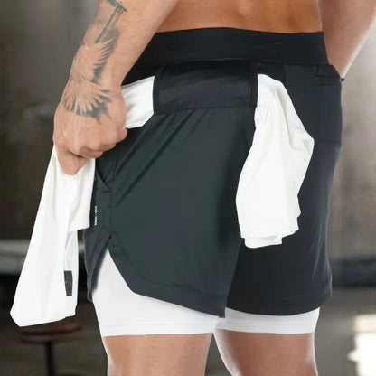 Jake | Athletic & Durable Camo 2-In-1 Running Shorts