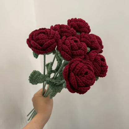 Eternal Bloom | Modern & Elegant Knitted Rose (1 piece)