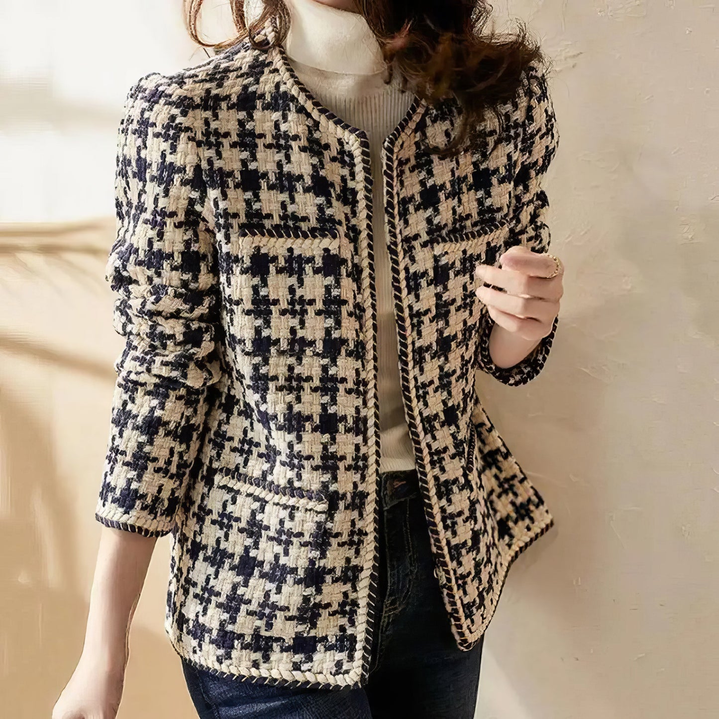 Natalie | Warm & Elegant Vintage Tweed Jacket