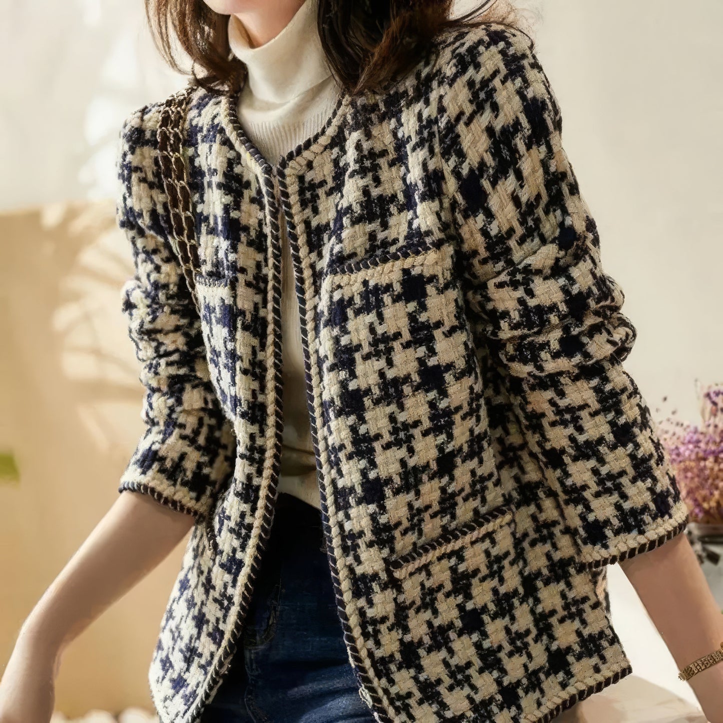 Natalie | Warm & Elegant Vintage Tweed Jacket